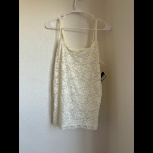 NWT Willow Bay brand size XL Ivory Colored Lacey Tank Top - Picture 1 of 4